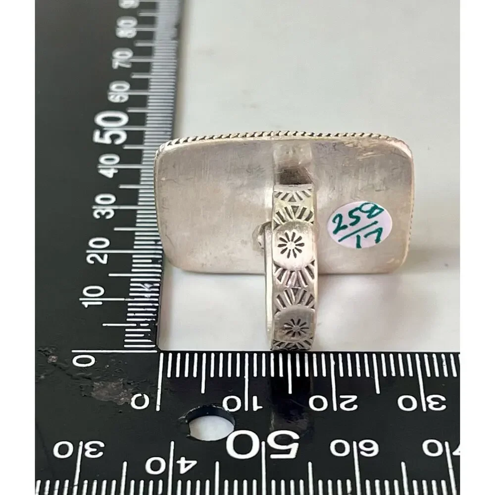 Sterling Silver Multi Turquoise Variscite Cobblestone Cluster Ring Southwestern